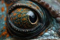Detailed Close-Up of a Lizards Eye