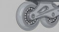 Inline Skate Wheels and Bearings Close-up Illustration Royalty Free Stock Photo