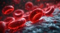 Red Blood Cells and Hemoglobin Close-Up Medical Imagery.