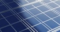 Close-Up Perspective of Blue Solar Panel Photovoltaic Cell Surface Royalty Free Stock Photo