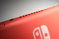 Detailed close up photo of Coral Nintendo Switch Lite