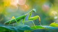 Detailed close up photo of a praying mantis captured in impressive macro photography