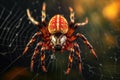 Detailed close-up photo of a spider, emphasizing its ominous presence and embodying the fear of spiders concept Royalty Free Stock Photo