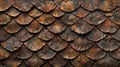 Rustic Copper Scale Armor Texture Close-Up Seamless Pattern Background Royalty Free Stock Photo