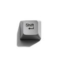 Shift Key Close-up on White Background Royalty Free Stock Photo