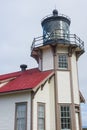 Detailed close-up shot of Point Cabrillo Light House near Fort Bragg California, on the Pacific Ocean