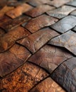 Close up of brown leather texture