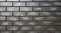 Close-up Macro View of a Dark Gray Brick Wall with White Streaks and Texture masonry Royalty Free Stock Photo
