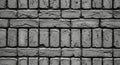 Close-up Textured Gray Brick Wall Pattern with Visible Mortar Lines background Royalty Free Stock Photo