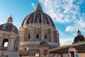 Rome - Close up view on the main dome of Saint Peter basilica in Vatican city, Rome, Europe Royalty Free Stock Photo