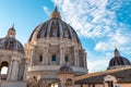 Rome - Close up view on the main dome of Saint Peter basilica in Vatican city, Rome, Europe Royalty Free Stock Photo