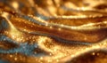 Detailed close-up view of a shiny gold surface.