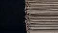 Stack of Newspapers - Close-up Texture Royalty Free Stock Photo
