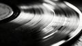 Close Up of Vinyl Record on Table. Generative AI Royalty Free Stock Photo