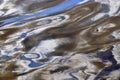 Detailed close up view on water surfaces with reflecting sunlight on the waves and ripples Royalty Free Stock Photo