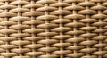 Detailed close-up of woven light brown wicker texture with a repeating pattern background Royalty Free Stock Photo