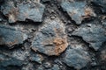 Detailed Close-Up of Weathered Stone Facing Textures on Rustic Wall Surface for Vintage Backgrounds Royalty Free Stock Photo