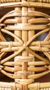 Detailed Close Up of Woven Bamboo Pattern Royalty Free Stock Photo