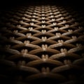 A detailed close-up of a woven rattan pattern. The image highlights the intricate Royalty Free Stock Photo