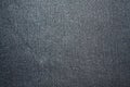 Detailed closeup of blank grungy denim. Vintage dark gray jeans, good for background Royalty Free Stock Photo