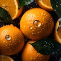 Detailed closeup picture of fresh oranges. Royalty Free Stock Photo