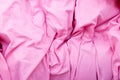 Detailed closeup of pink quilt bedding