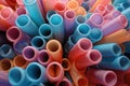 Detailed Closeup shot of plastic pastel tubes. Generate ai