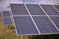 Detailed closeup solar panels - renewable energy, ecology concept