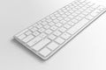 Detailed Color Image of Low Angle View of Computer Keyboard Against White Background Royalty Free Stock Photo