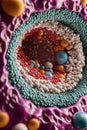 Detailed Colorful Cellular Structure Illustration Royalty Free Stock Photo