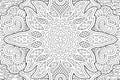 Detailed coloring book art with monochrome pattern