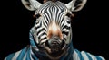 Detailed Comic Book Style Portrait Of A Zebra By Joshua Hoffine