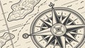 Detailed compass rose with directions, navigation guidance vector design Generative AI