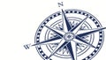 Detailed Compass Rose Icon for Navigation and Direction, vector design Generative AI Royalty Free Stock Photo
