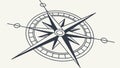 Detailed Compass Rose Navigation Direction Exploration Tool, vector design Generative AI Royalty Free Stock Photo