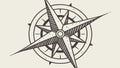 Detailed Compass Rose for Navigation, vector design Generative AI Royalty Free Stock Photo