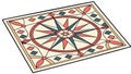 Detailed compass rose patterned rug, elegant navigation decor. vector design Generative AI Royalty Free Stock Photo