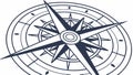 Detailed Compass Rose: Precise Navigation Emblem, vector design Generative AI Royalty Free Stock Photo