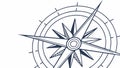 Detailed Compass Rose Star - Navigation, Direction Explorers Symbol, vector design Generative AI Royalty Free Stock Photo
