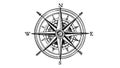 Detailed Compass Rose Vector, Classic Navigation Symbol, vector design Generative AI Royalty Free Stock Photo