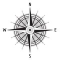 Detailed Compass Windrose Royalty Free Stock Photo