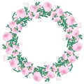 Detailed contour wreath with ranunculus