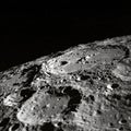 Detailed craters on the Moon. Elements of this image were furnished by NASA Royalty Free Stock Photo