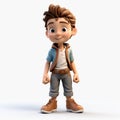 Detailed 3d Cartoon Of Caden In Henry Scott Tuke Style Royalty Free Stock Photo