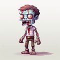 Detailed 2d Game Art With Witty Zombie Character