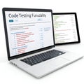 3D Render Code Testing Functional Test Usability Isolated on White Background