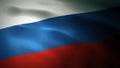 Detailed 3d rendering closeup of the flag of Russia. Flag has a detailed realistic fabric texture