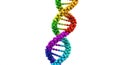 Colorful 3D rendering of aDNA double helix structure genetic science Royalty Free Stock Photo