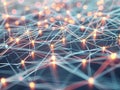 Detailed 3D Rendering of Growing Business Network Intricate Nodes and Multilayered Connections Explore Complexity