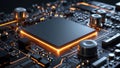 Advanced Microprocessor on Circuit Board Royalty Free Stock Photo